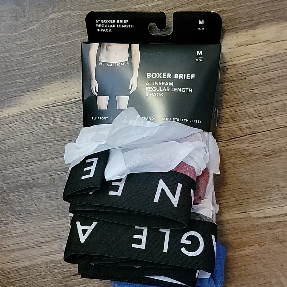 💥AMERICAN EAGLE 3PK BOXER BREIFS SIZE MEDIUM💥 - Picture 2 of 3